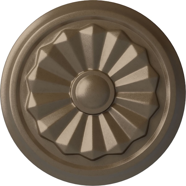 Ekena Millwork Olivia Ceiling Medallion (Fits Canopies up to 2 1/8"), Hand-Painted Warm Silver, 7 7/8"OD x 1 1/8"P CM07OLWSS - main